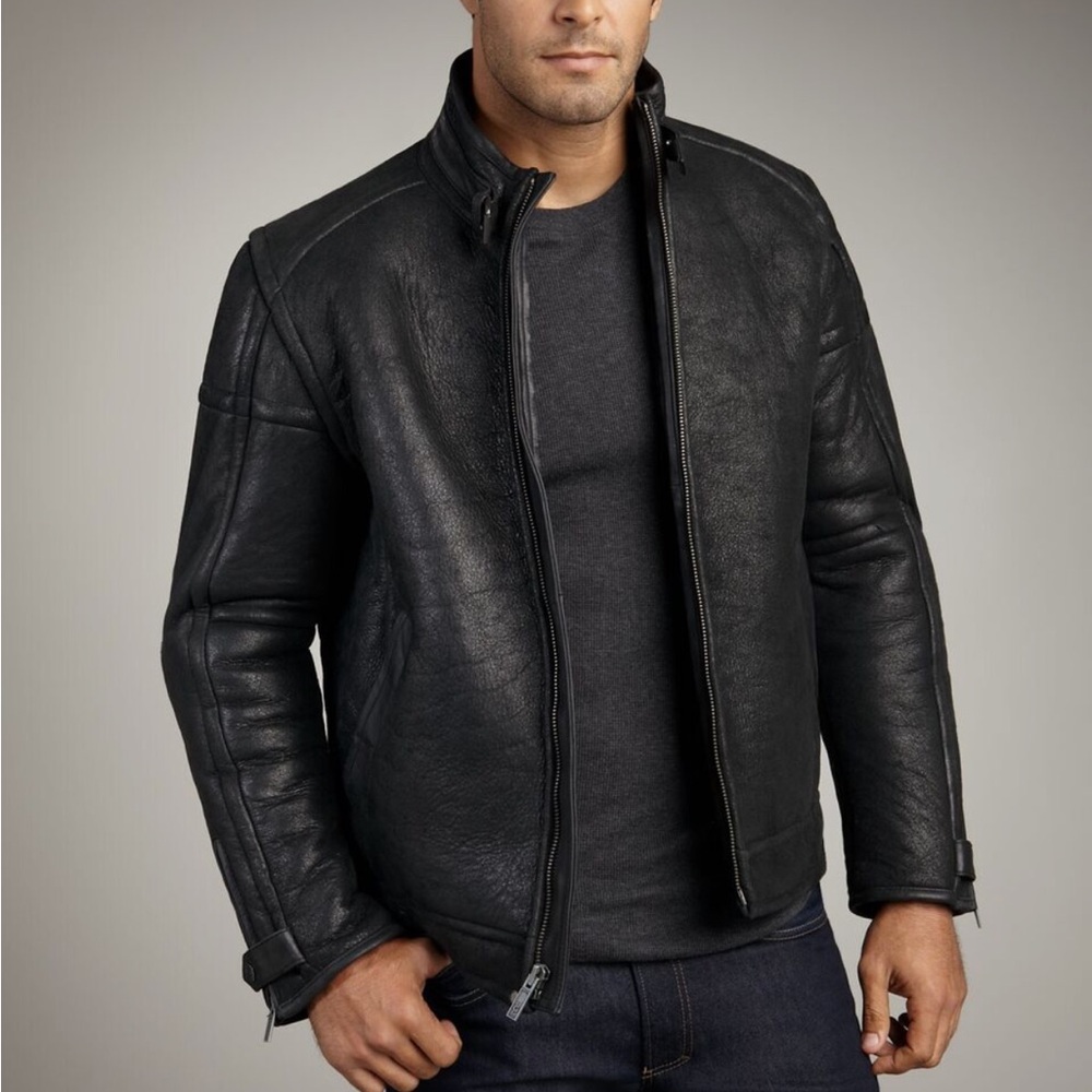 UGG Leather Shearling Coat